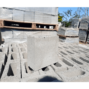 Bloco de concreto da Família de 09 - meio bloco 09x19x19